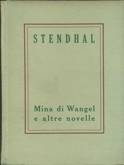 Mina di Wangel e altre novelle - Stendhal - copertina
