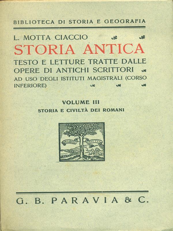 Storia antica. Vol. III