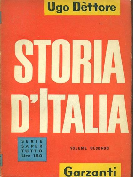 Storia d'Italia 4 volumi - Ugo Dettore - copertina