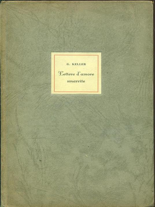 Lettere d'amore smarrite - Gottfried Keller - copertina