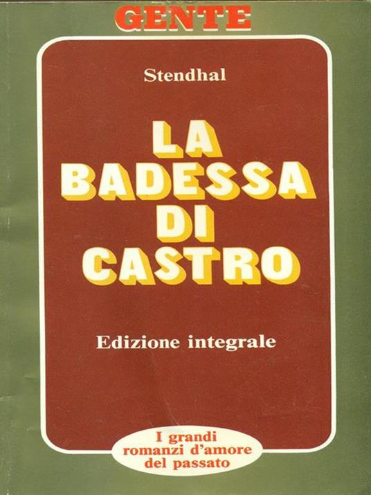 La badessa di Castro - Stendhal - copertina
