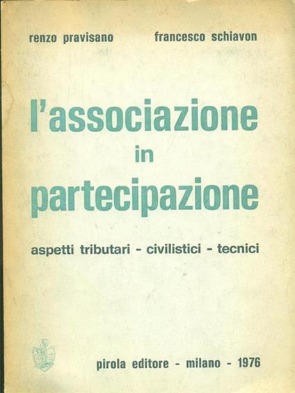 L' associazione in partecipazione - copertina
