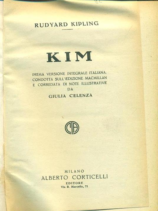 Kim - Rudyard Kipling - copertina