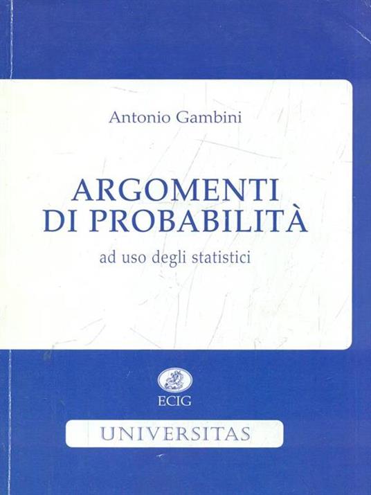 Argomenti di statistica descrittiva - Antonio Gambini - copertina