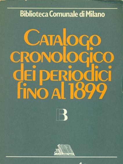Catalogo cronologico dei periodici fino al 1899 - copertina