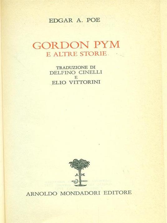 Gordon Pym e altre storie - Edgar Allan Poe - copertina