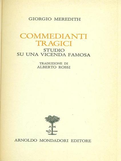 Commedianti tragici - copertina