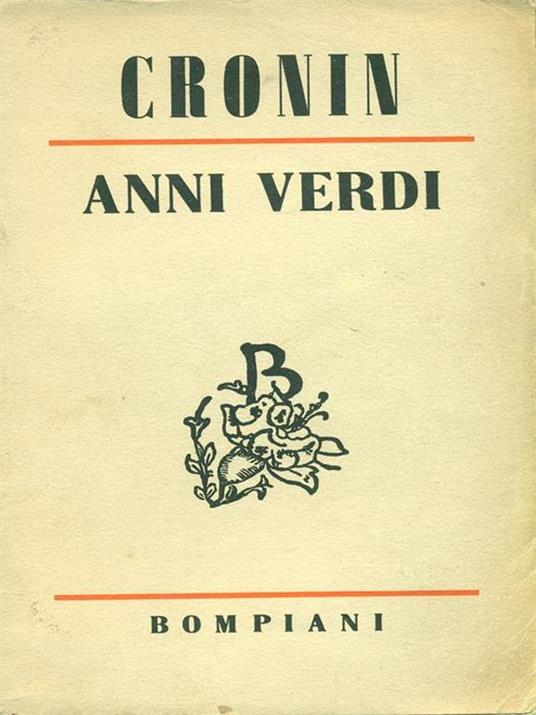 Anni verdi - A. Joseph Cronin - copertina
