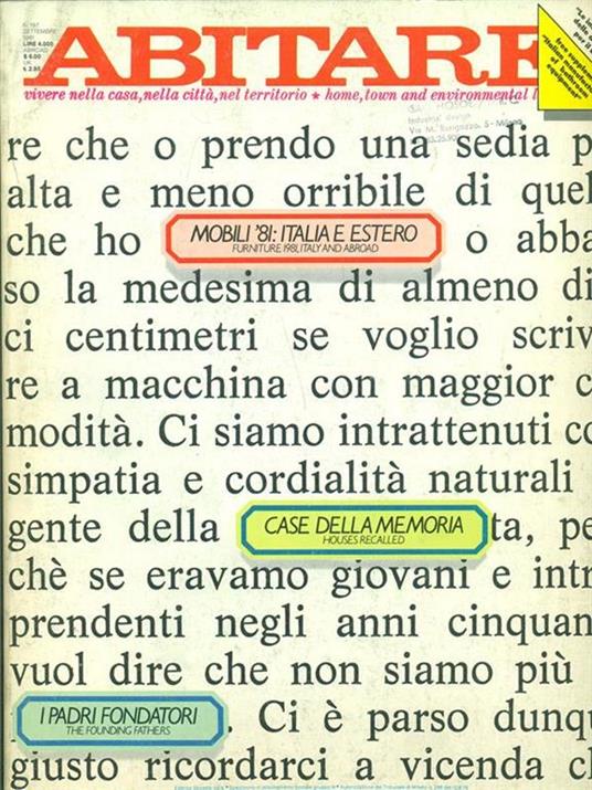 Abitare n.197/1981 - copertina