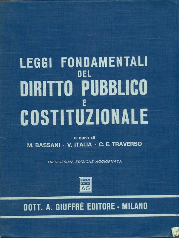 Leggi fondamentali del diritto pubblico e Costituzionale 1988