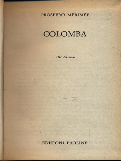 Colomba - Prospero Merimee - copertina