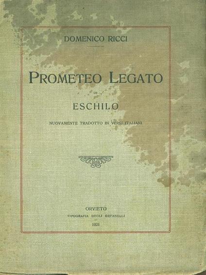 Prometeo Legato di Eschilo - copertina