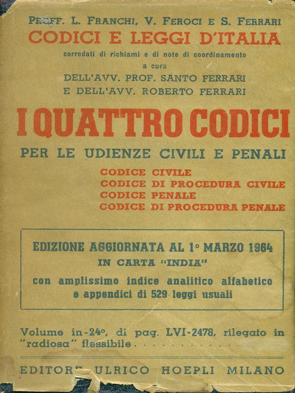 I quattro codici per le udienze civili e penali