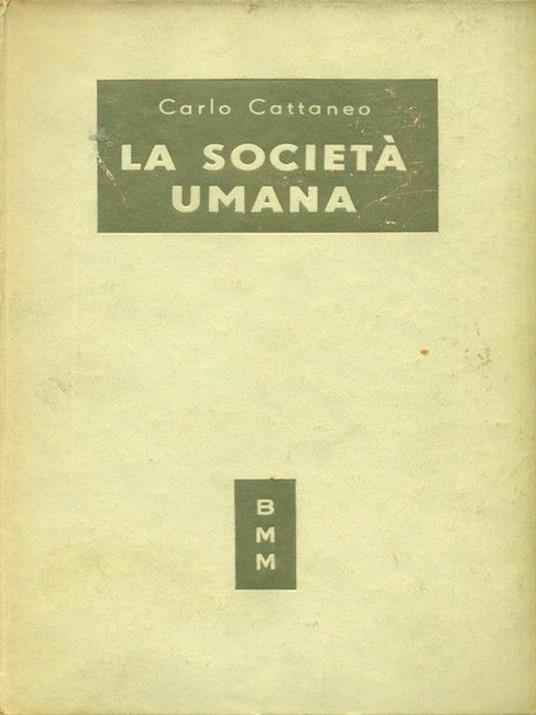 La società umana - Carlo Cattaneo - copertina