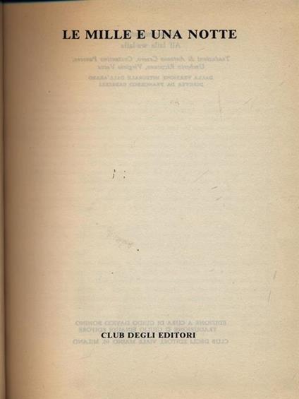 mille e una notte - copertina