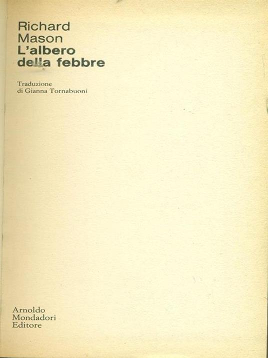 L' albero della febbre - Richard Mason - copertina
