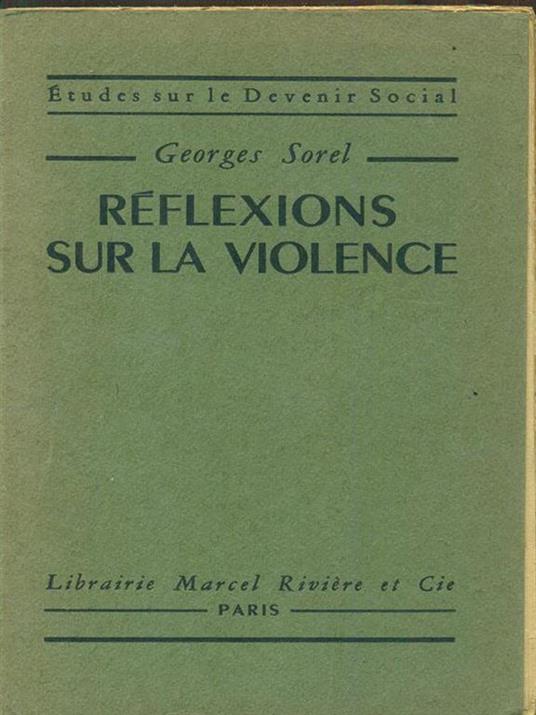 Reflexions sur la violence - Georges Sorel - copertina