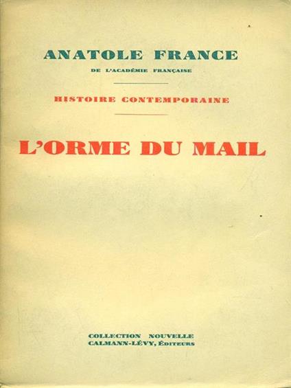 L' orme du mail - Anatole France - copertina