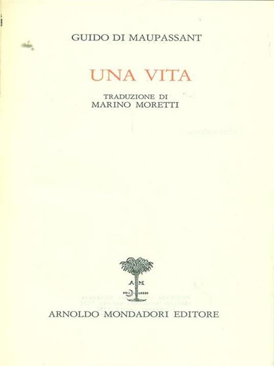 Una vita - Guy de Maupassant - copertina