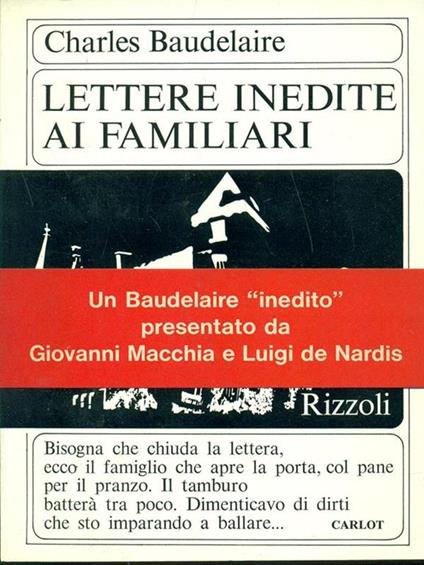 Lettere inedite ai familiari - Charles Baudelaire - copertina