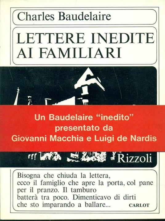 Lettere inedite ai familiari - Charles Baudelaire - copertina