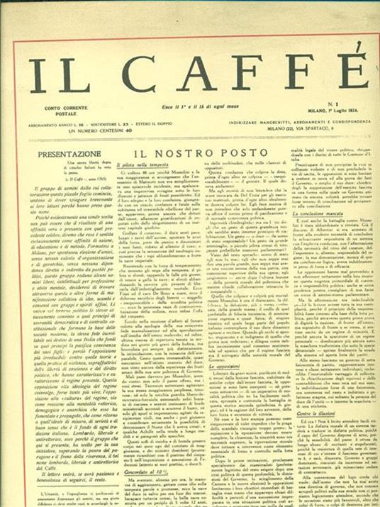 Il caffé - copertina