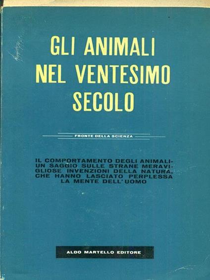 Gli animali nel ventesimo secolo - copertina