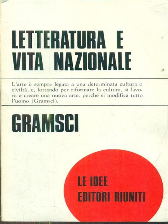 Letteratura e vita nazionale - Antonio Gramsci - copertina