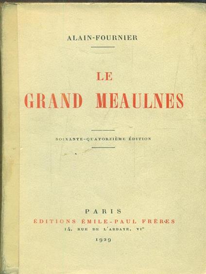 Le Grand Meaulnes - Henri Alain-Fournier - copertina