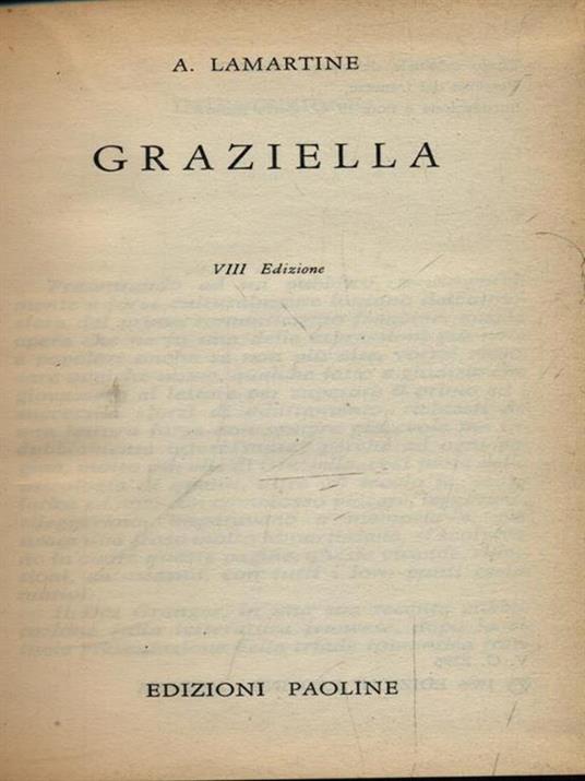 Graziella - A. Lamartine - copertina