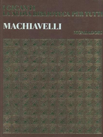 Opere - Niccolò Machiavelli - copertina