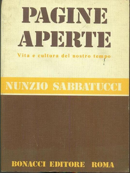 Pagine aperte - Nunzio Sabbatucci - copertina