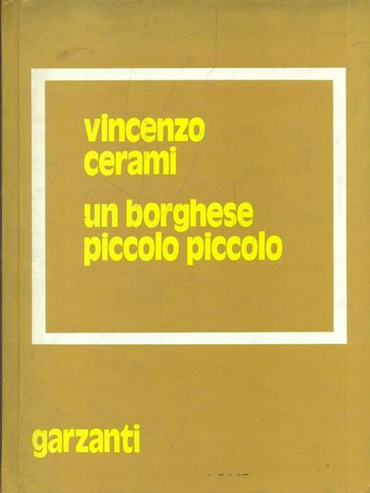 Un borghese piccolo piccolo - Vincenzo Cerami - copertina