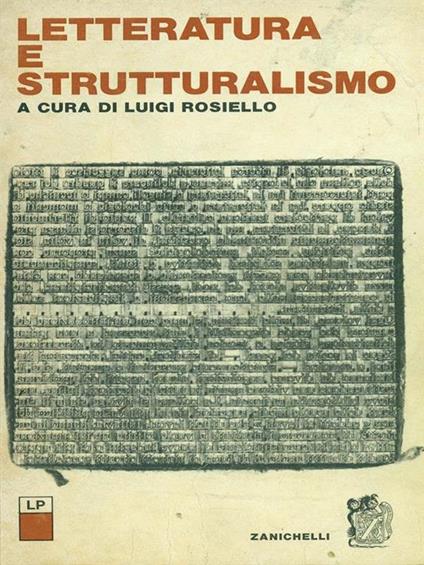 Letteratura e strutturalismo - Luigi Rosiello - copertina