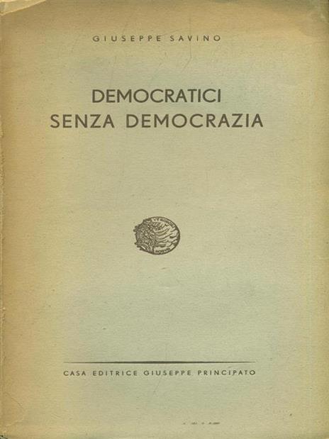 Democratici senza democrazia - copertina