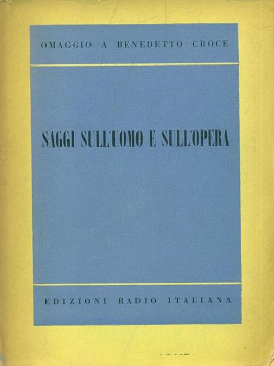 Saggi sull'uomo e sull'opera - copertina