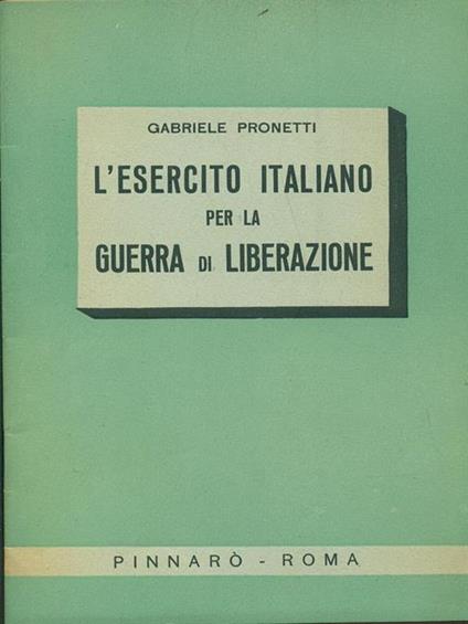L' esercito italiano per la guerra di liberazione - copertina
