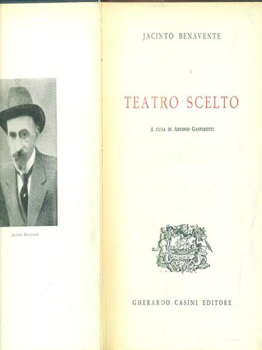 Teatro scelto - Jacinto Benavente - copertina