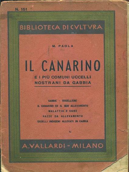 Il canarino - M. Paola - copertina
