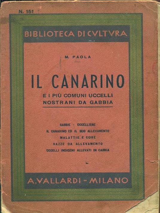 Il canarino - M. Paola - copertina