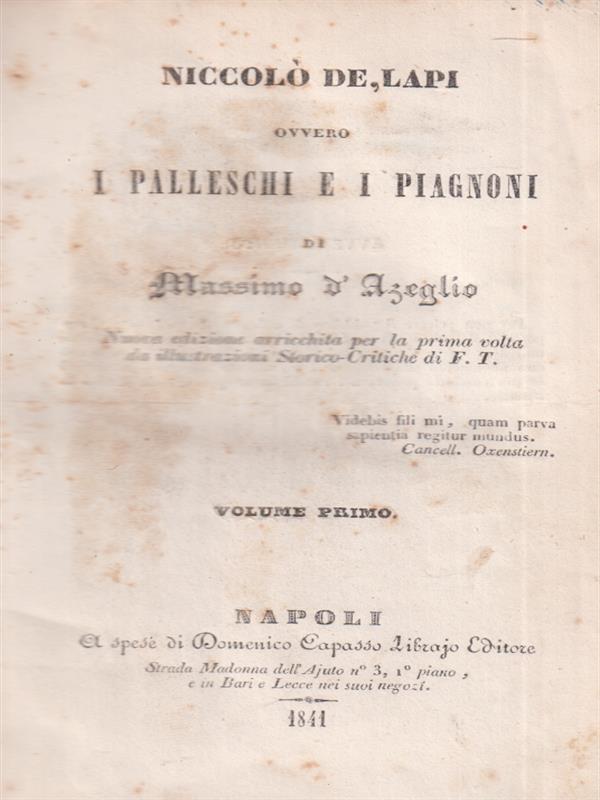 Niccolò de' Lapi- I Palleschi e i Piagnoni