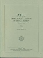 Atti della societa ligure di storia patria. Vol. XLI Fasc II