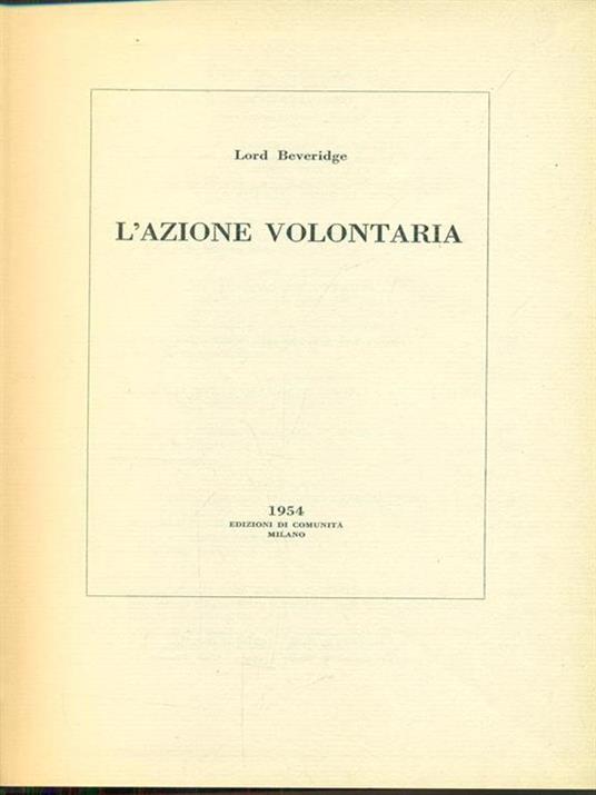 L' azione volontaria - copertina