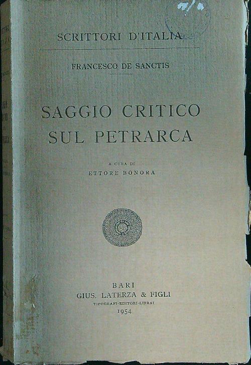 Saggio critico sul Petrarca