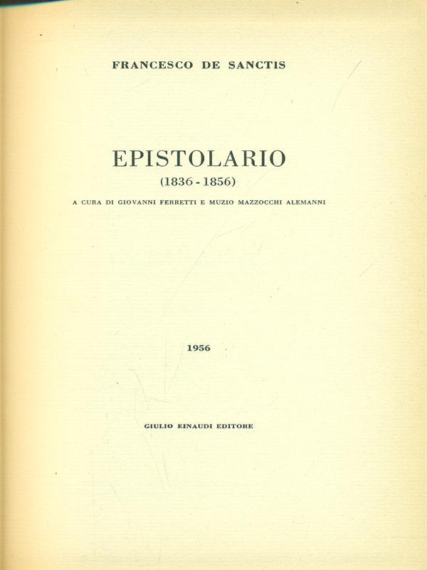 Epistolario (1836-1856)