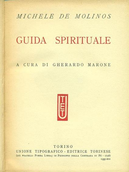 Guida spirituale - Michele De Molinos - copertina