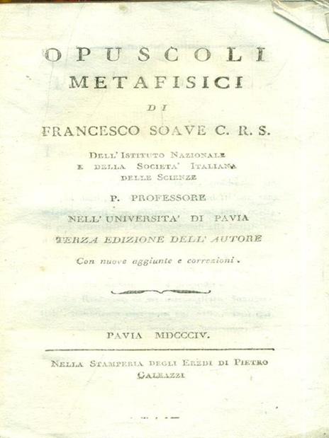 Opuscoli Metafisici - 6