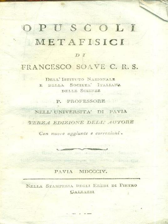 Opuscoli Metafisici - 5