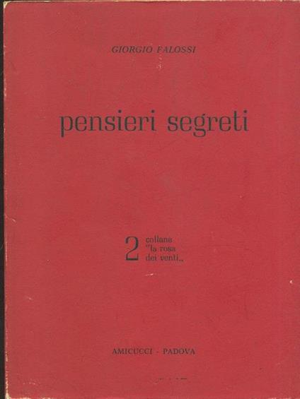 Pensieri segreti - Giorgio Falossi - copertina