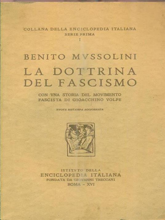 La dottrina del Fascismo - Benito Mussolini - copertina